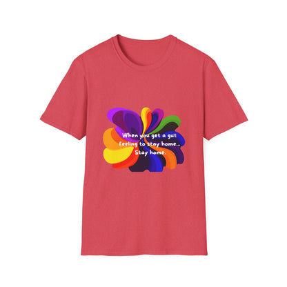 Rainbow Petal Self-Care T-Shirt | Stay Home Mental Health Tee
