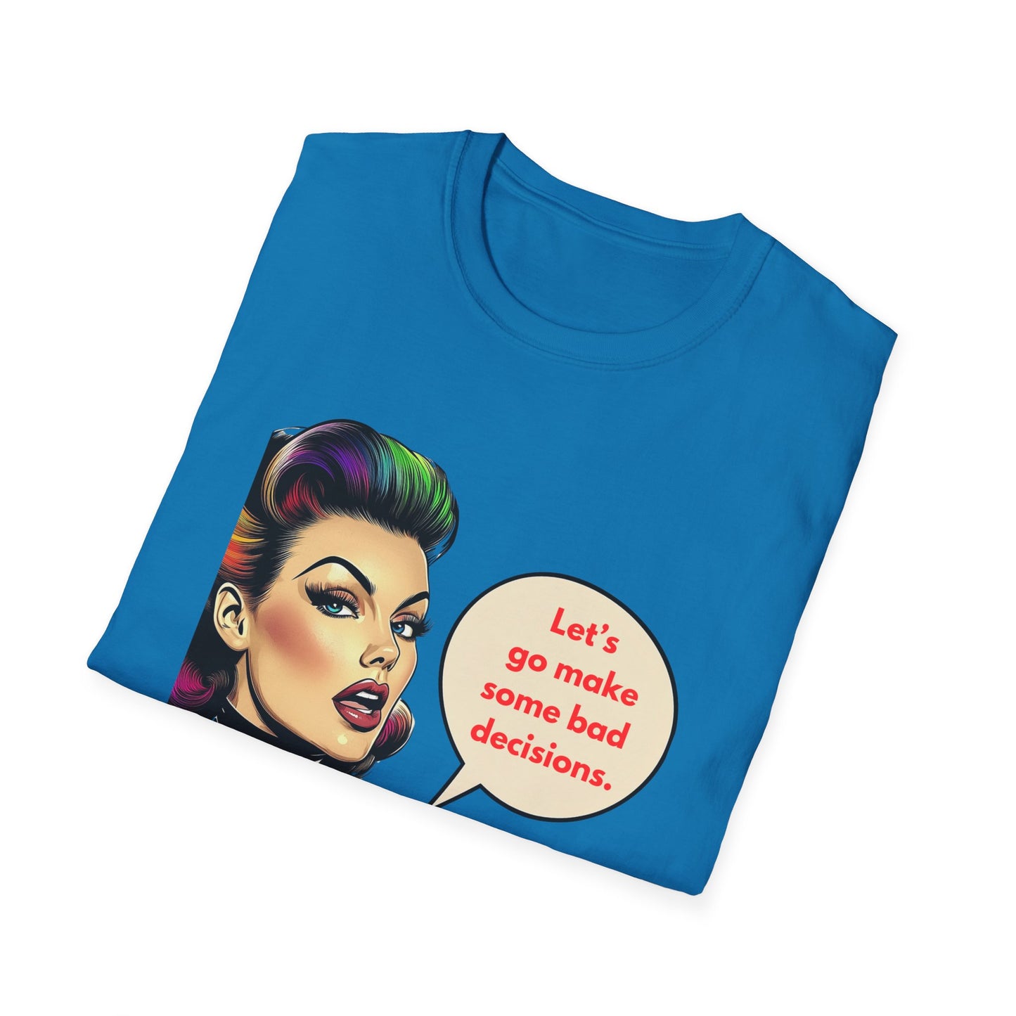 Bad Decisions Rainbow Punk T-Shirt | Retro Vintage Unisex Tee