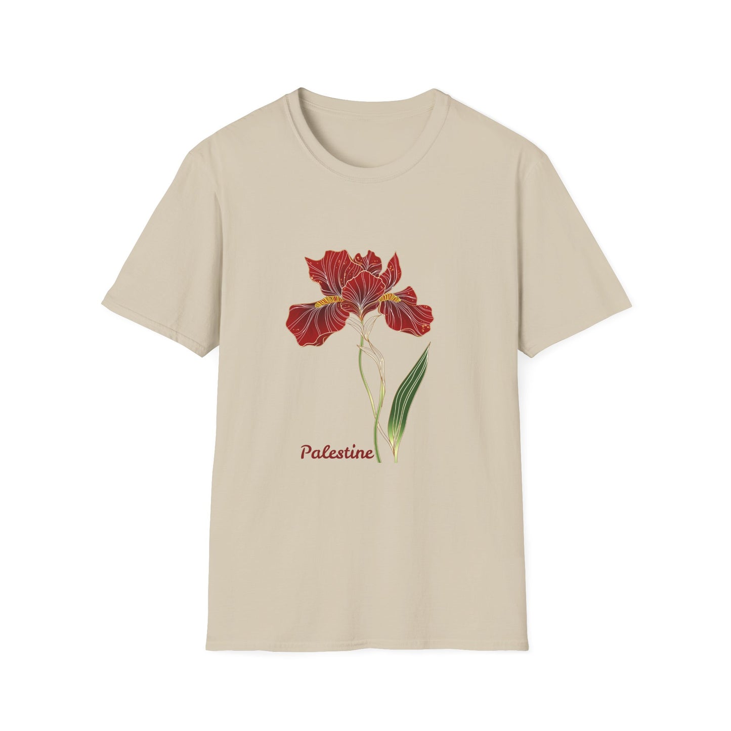 Palestine Iris Flower Unisex T-Shirt | Solidarity Cotton Tee