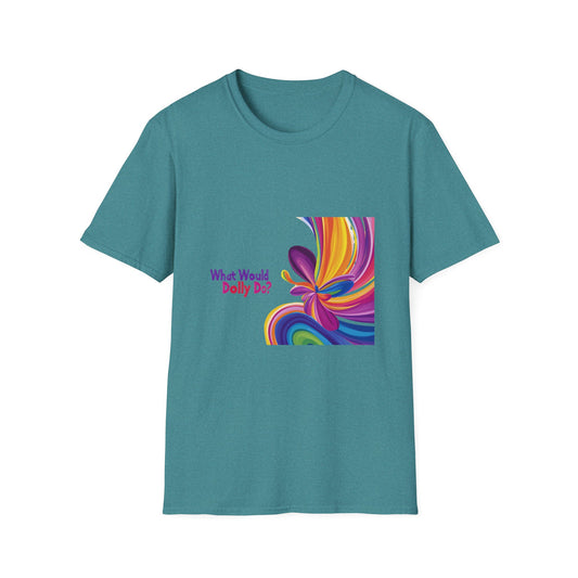 What Would Dolly Do Rainbow Flower T-Shirt | LGBTQ+ Pride Unisex Tee | Country Music Fan Gift