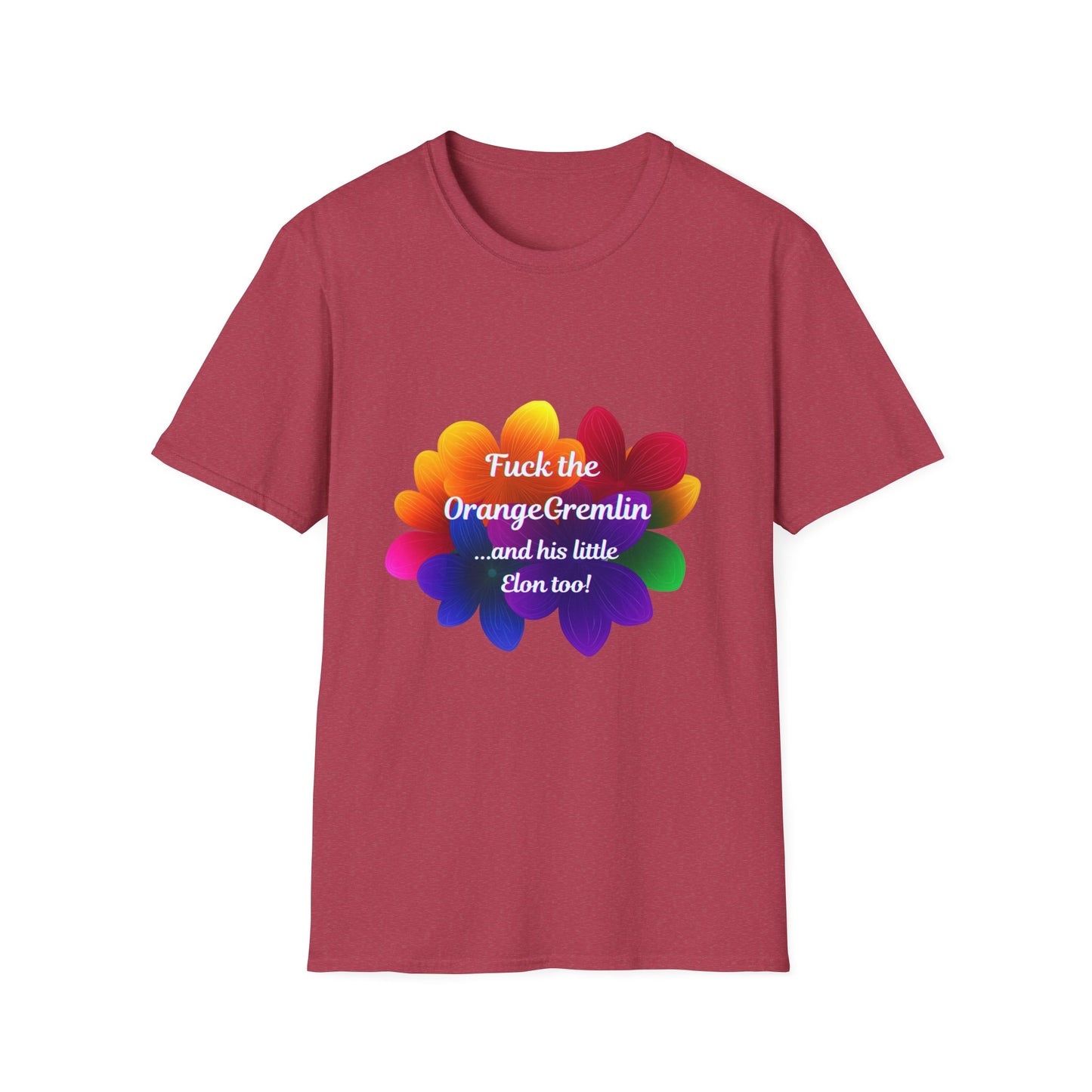Rainbow Resistance Unisex T-Shirt | Anti-Fascist Flower Power Tee