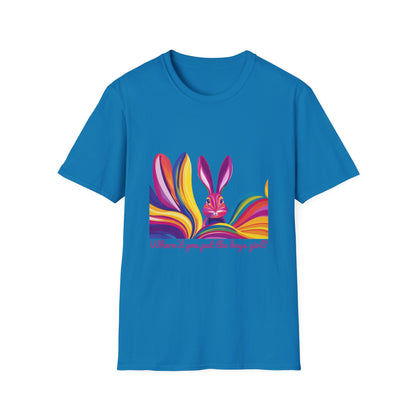 Rainbow Bunny "Where'd You Put The Keys" Pride T-Shirt