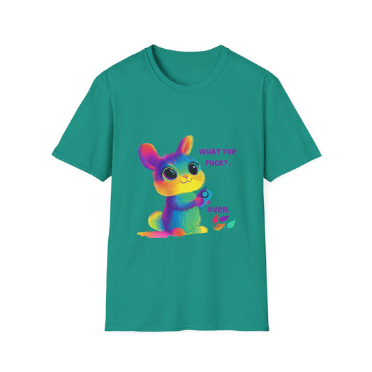 Rainbow Bunny WTF T-Shirt | Kawaii Pastel Activism Tee