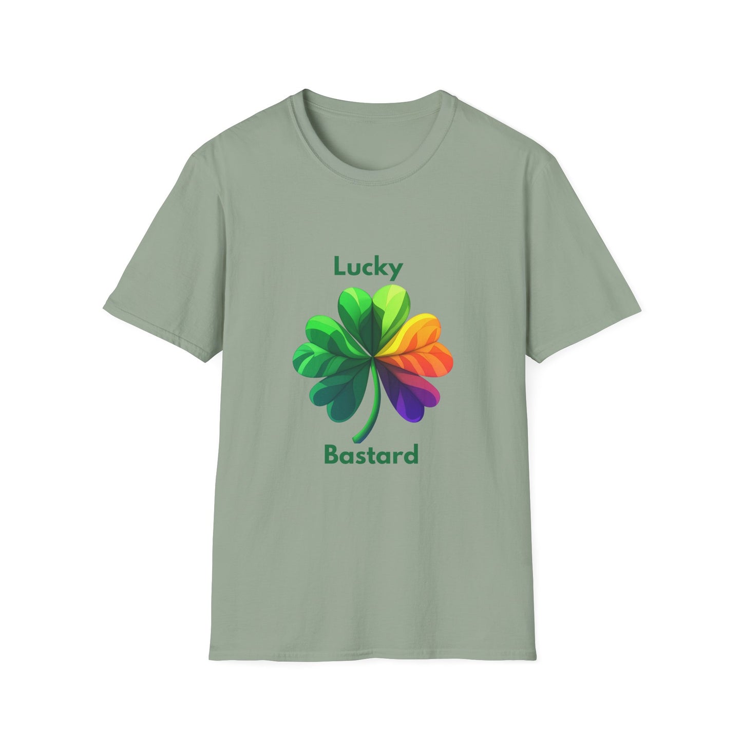 Lucky Bastard Rainbow Shamrock Pride T-Shirt | LGBTQ+ Unisex Tee