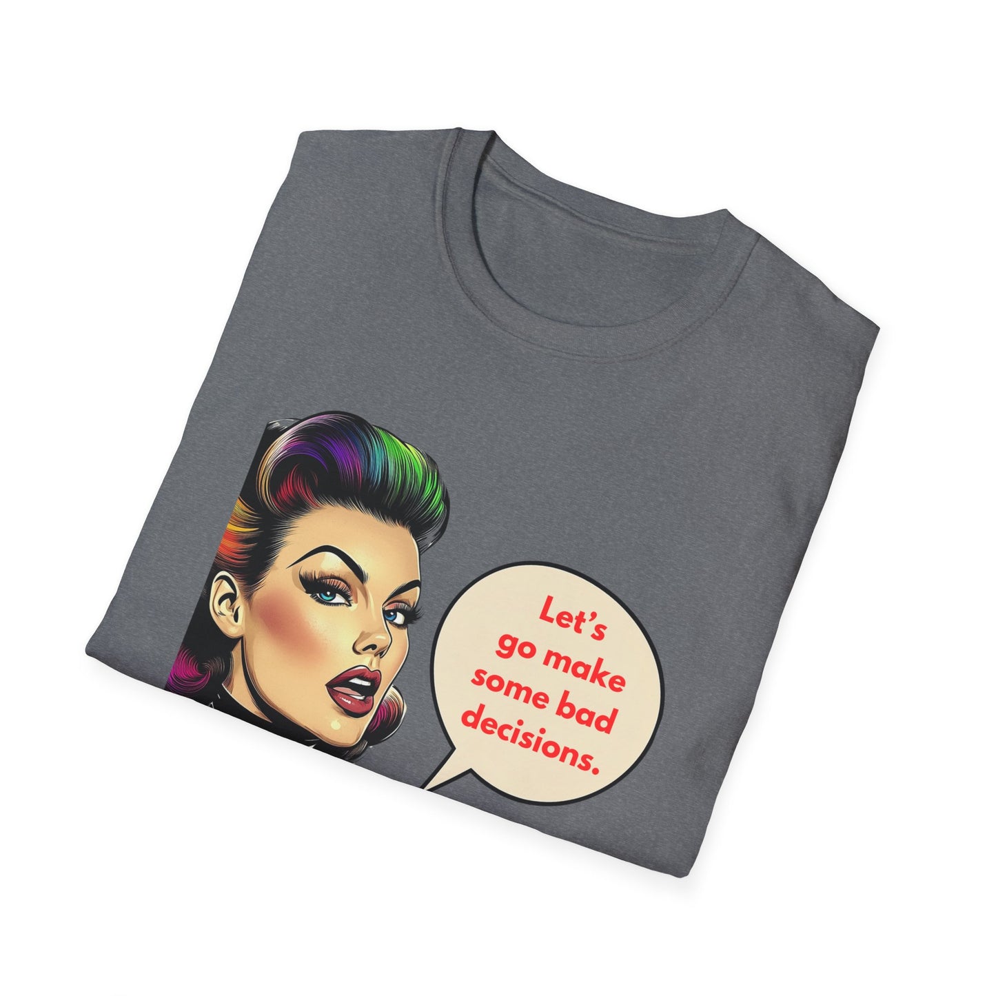 Bad Decisions Rainbow Punk T-Shirt | Retro Vintage Unisex Tee