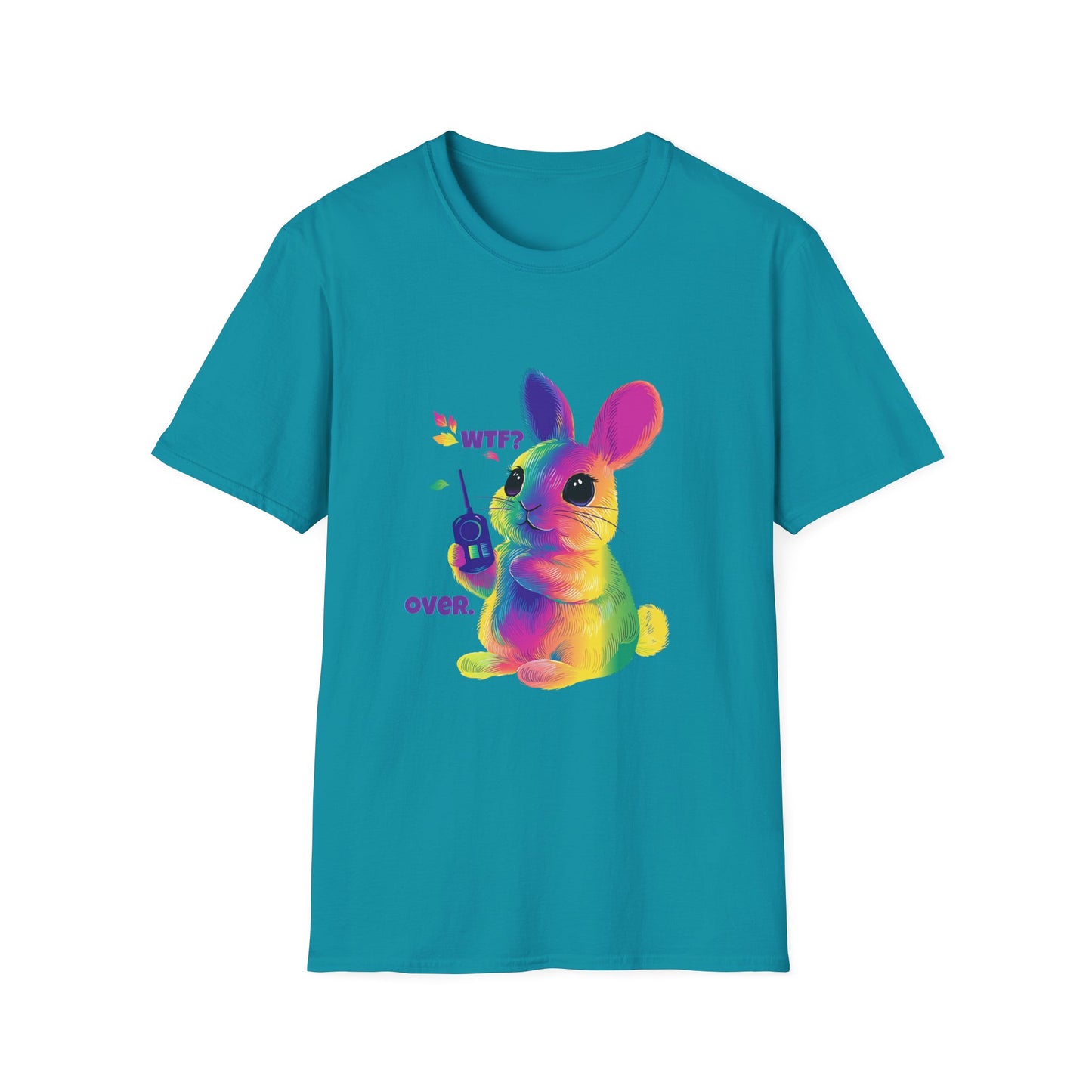 Rainbow Bunny WTF? OVER. Protest T-Shirt | Cute Activist Tee
