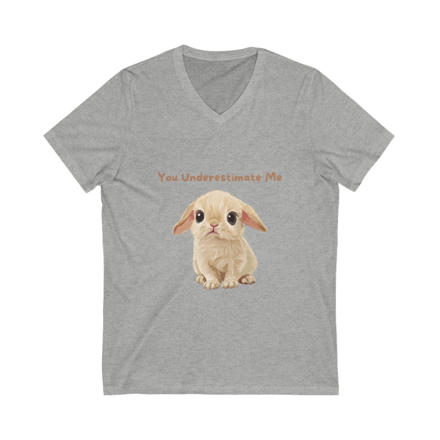 Kawaii Bunny Empowerment V-Neck T-Shirt | Cute Feminist Unisex Tee