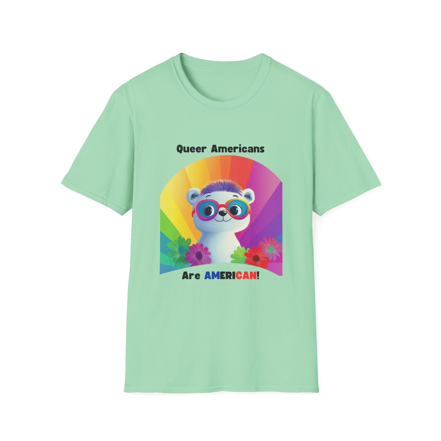 Kawaii Pride Panda Rainbow T-Shirt | LGBTQ+ Cute Animal Rights Tee