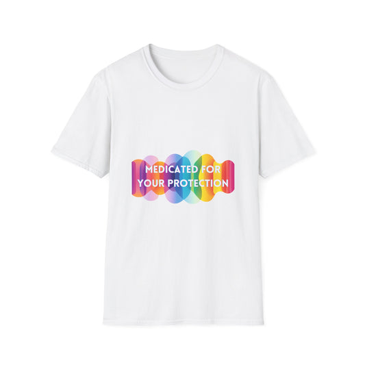 Medicated For Your Protection Pastel Pill T-Shirt | Mental Health Awareness Tee