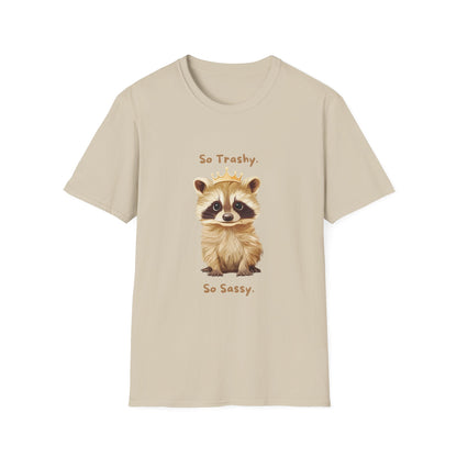 So Trashy So Sassy Raccoon T-Shirt | Cute Animal Crown Design | Unisex Comfort Tee