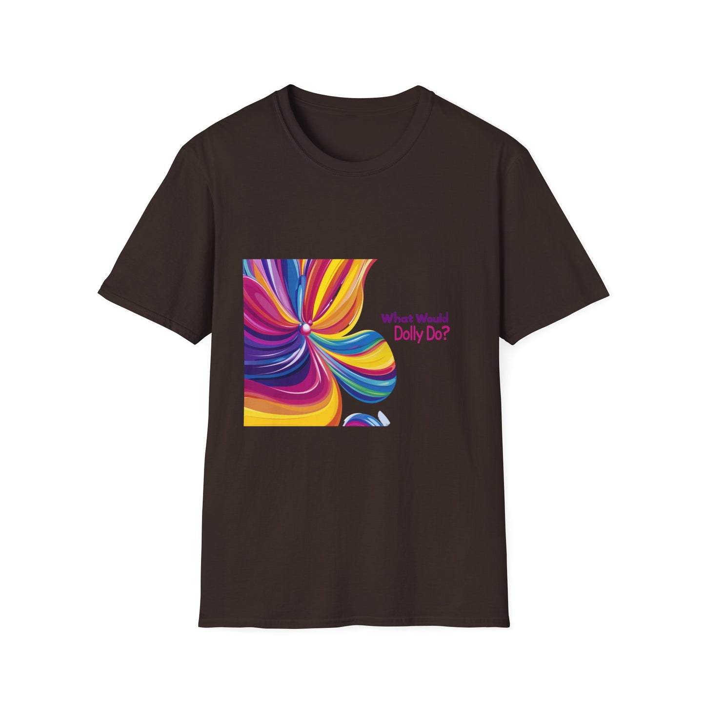 What Would Dolly Do Rainbow Flower T-Shirt | LGBTQ+ Pride Unisex Tee | Country Music Fan Gift