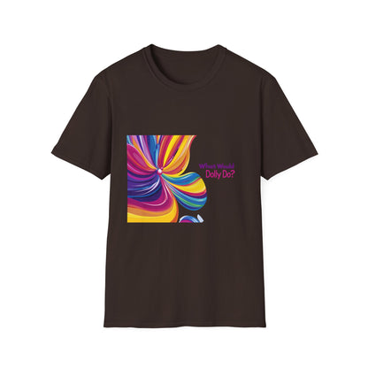 What Would Dolly Do Rainbow Flower T-Shirt | LGBTQ+ Pride Unisex Tee | Country Music Fan Gift