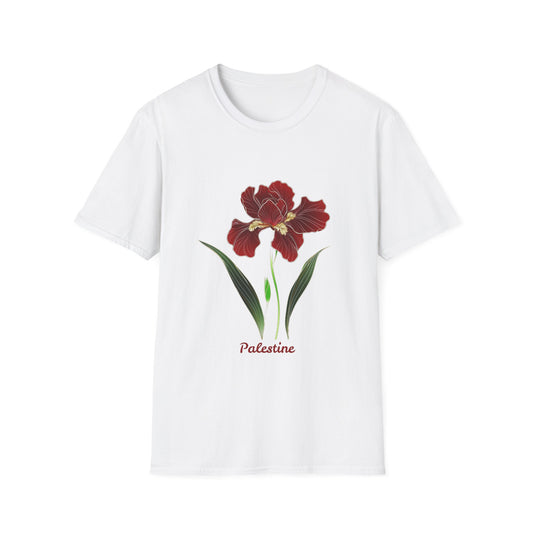 Palestine Iris Flower Unisex T-Shirt | Solidarity Cotton Tee
