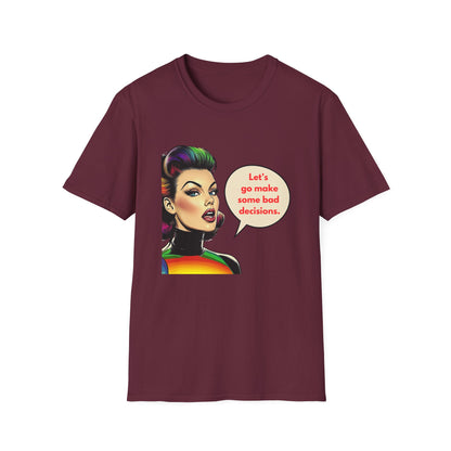 Bad Decisions Rainbow Punk T-Shirt | Retro Vintage Unisex Tee