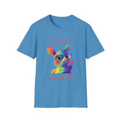 Rainbow Bunny Attitude T-Shirt | Sassy Pet Graphic Tee