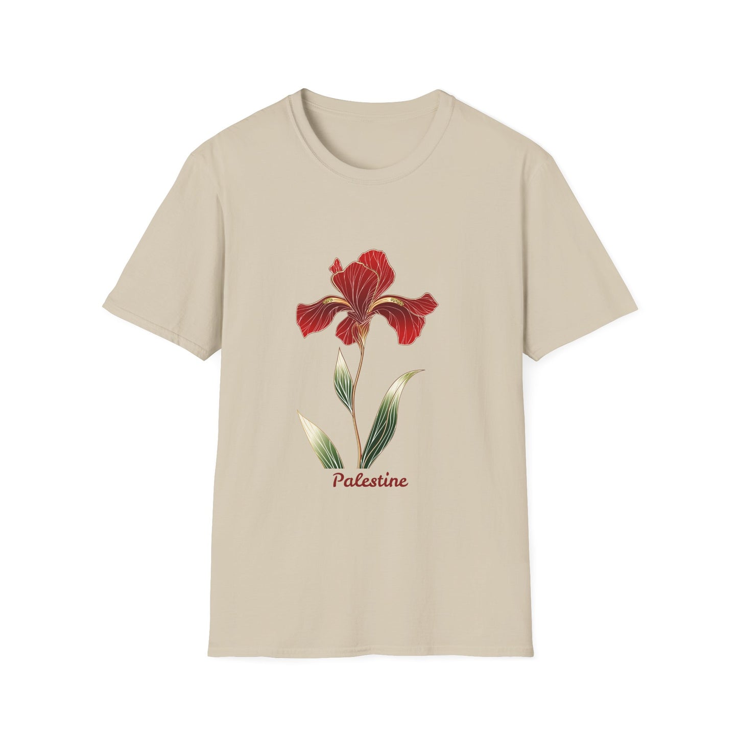 Palestine Iris Flower Unisex T-Shirt | Solidarity Cotton Tee