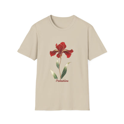 Palestine Iris Flower Unisex T-Shirt | Solidarity Cotton Tee