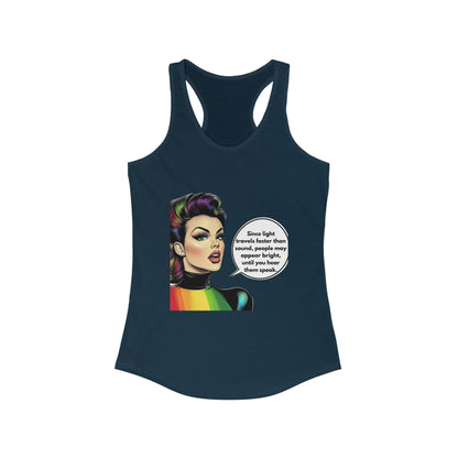 Rainbow Woman Sassy Quote Racerback Tank | LGBTQ+ Pride