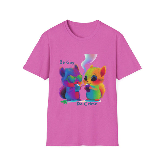 Be Gay Do Crime Kawaii T-Shirt | LGBTQ+ Pride Unisex Tee