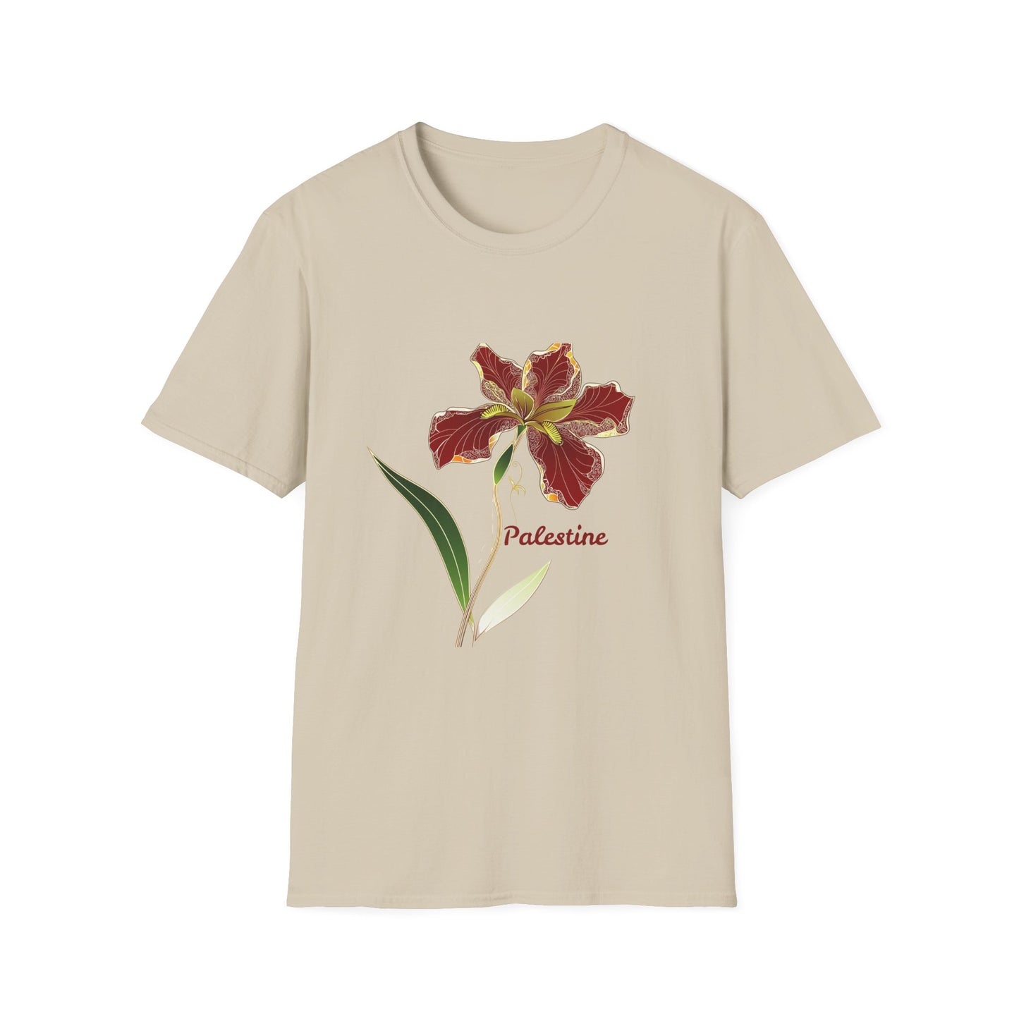 Palestine Iris Flower Unisex T-Shirt | Solidarity Cotton Tee