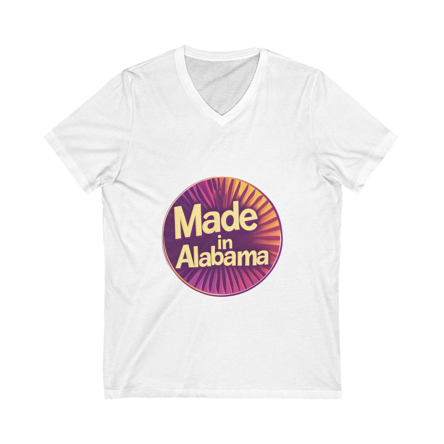Made in Alabama Retro V-Neck T-Shirt | Vintage State Pride Unisex Tee