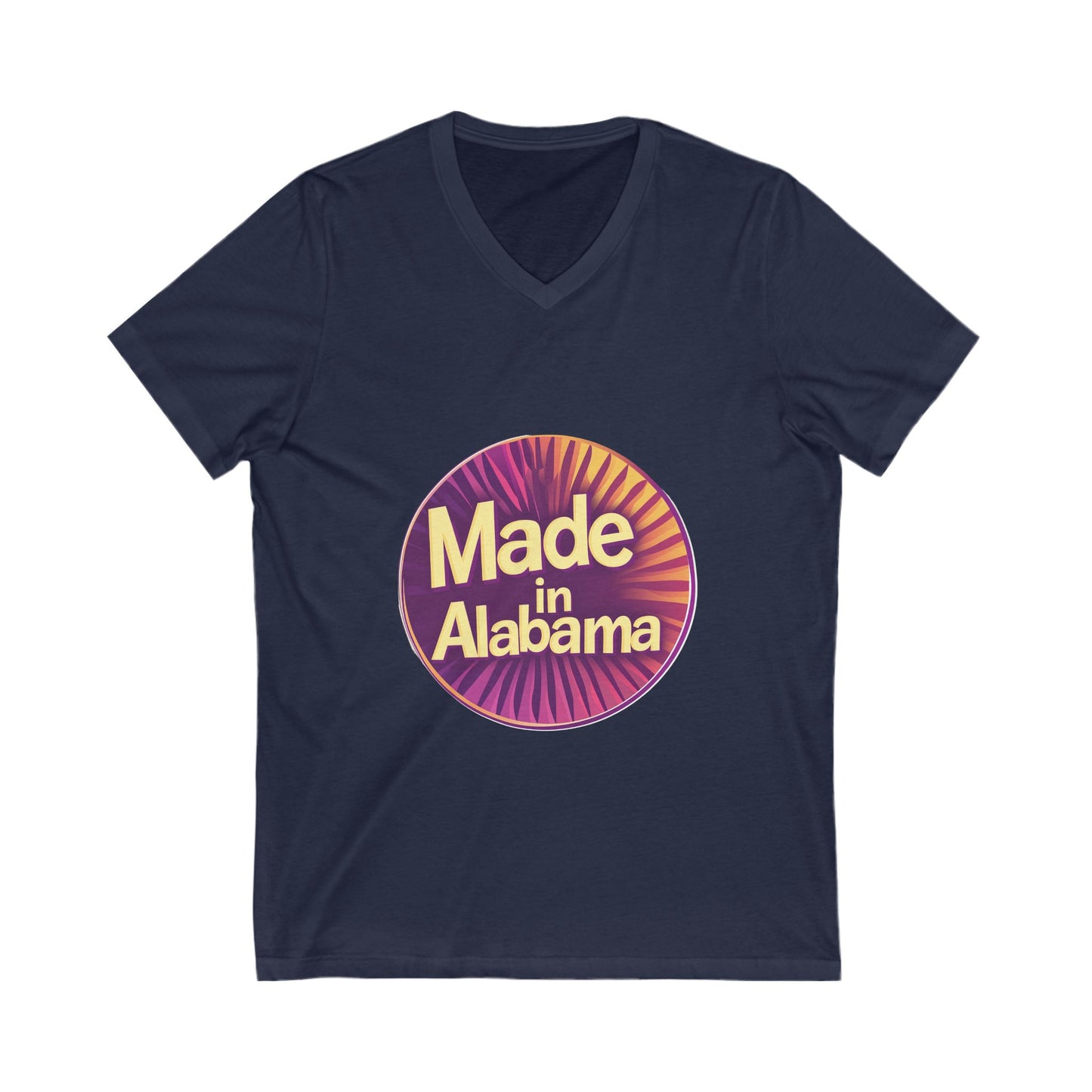 Made in Alabama Retro V-Neck T-Shirt | Vintage State Pride Unisex Tee