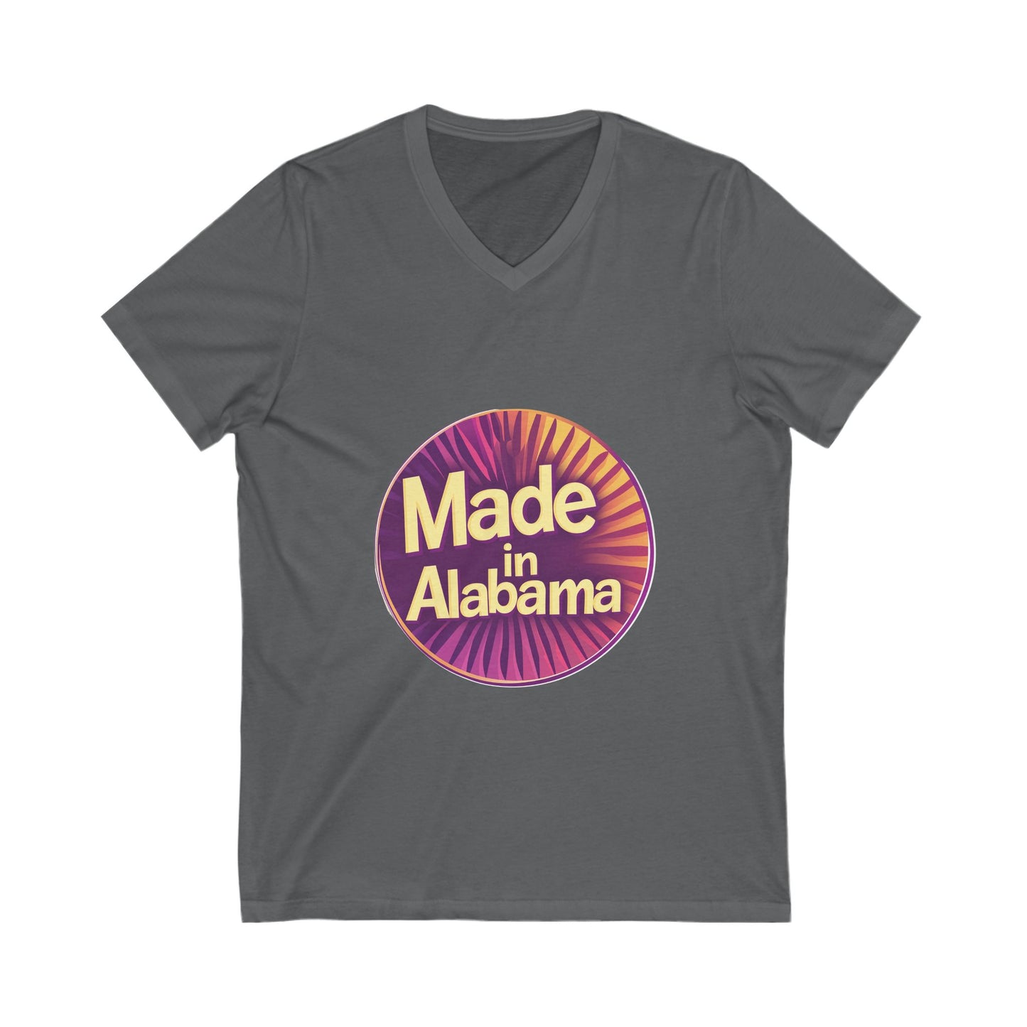 Made in Alabama Retro V-Neck T-Shirt | Vintage State Pride Unisex Tee