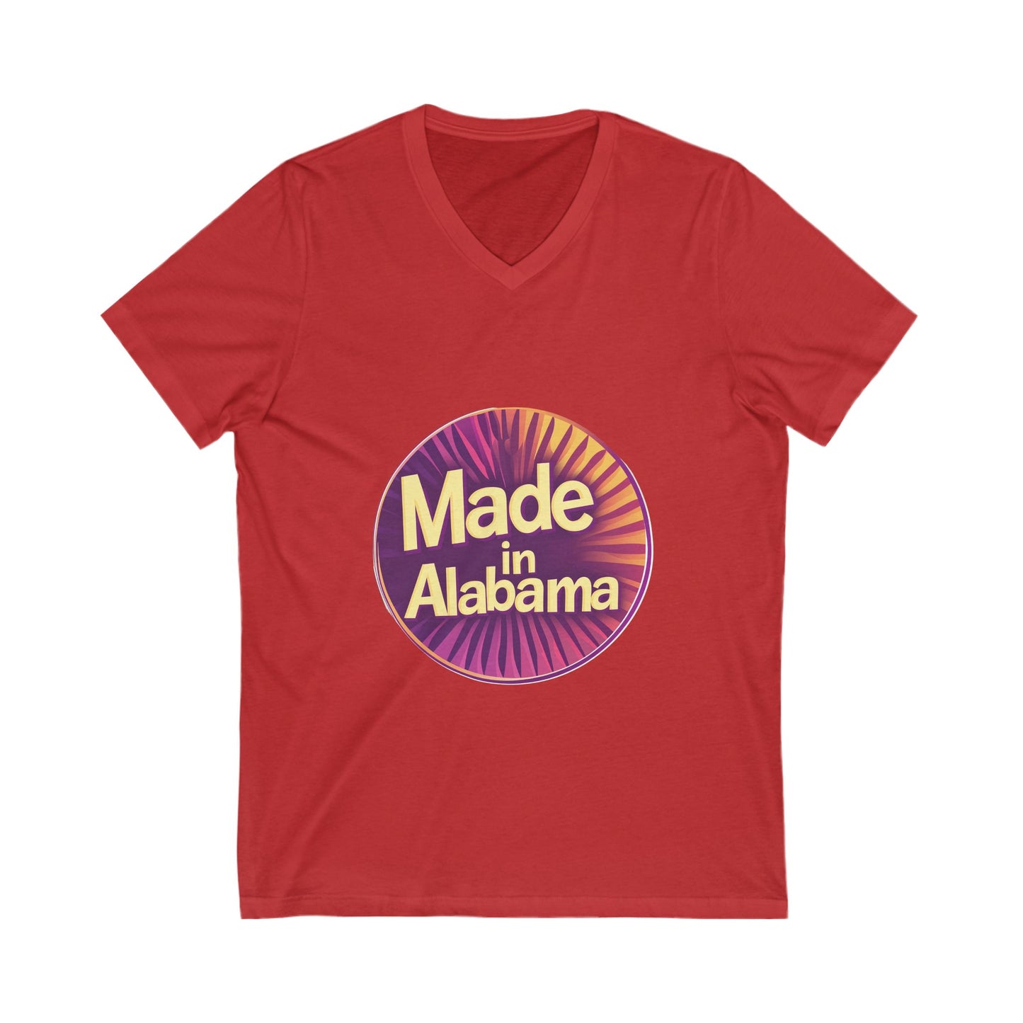 Made in Alabama Retro V-Neck T-Shirt | Vintage State Pride Unisex Tee