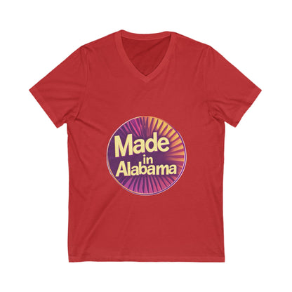Made in Alabama Retro V-Neck T-Shirt | Vintage State Pride Unisex Tee