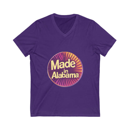 Made in Alabama Retro V-Neck T-Shirt | Vintage State Pride Unisex Tee