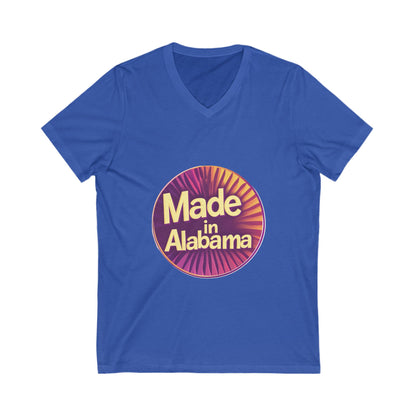 Made in Alabama Retro V-Neck T-Shirt | Vintage State Pride Unisex Tee