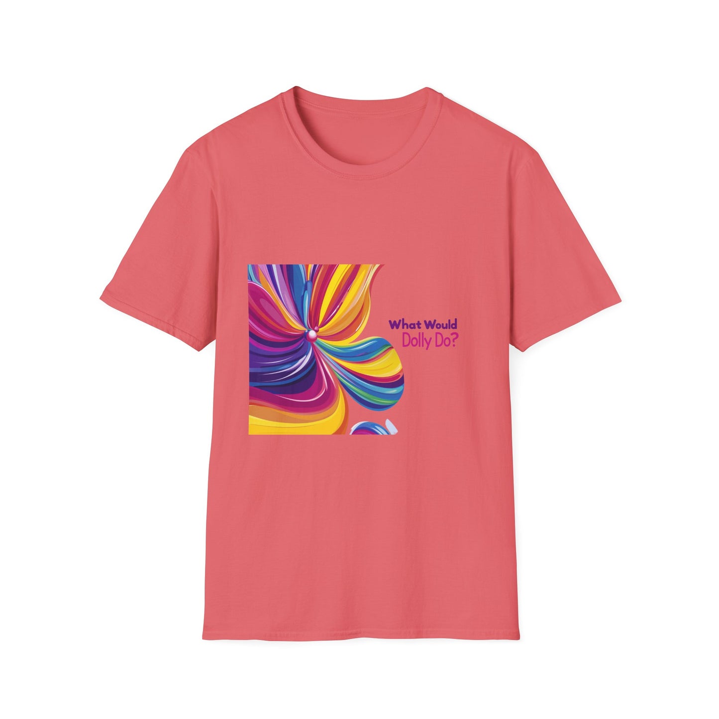 What Would Dolly Do Rainbow Flower T-Shirt | LGBTQ+ Pride Unisex Tee | Country Music Fan Gift