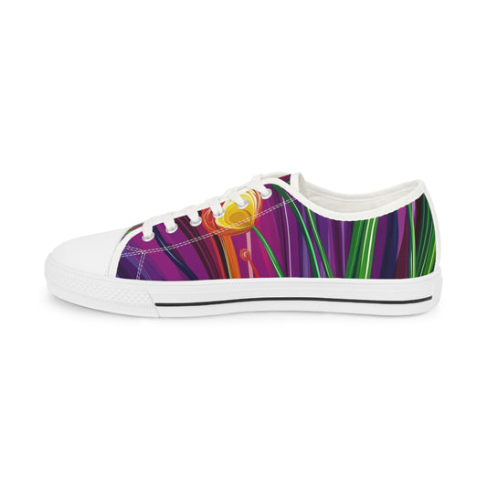 Rainbow Flowers Low Top Sneakers | Pride LGBTQ Canvas Shoes