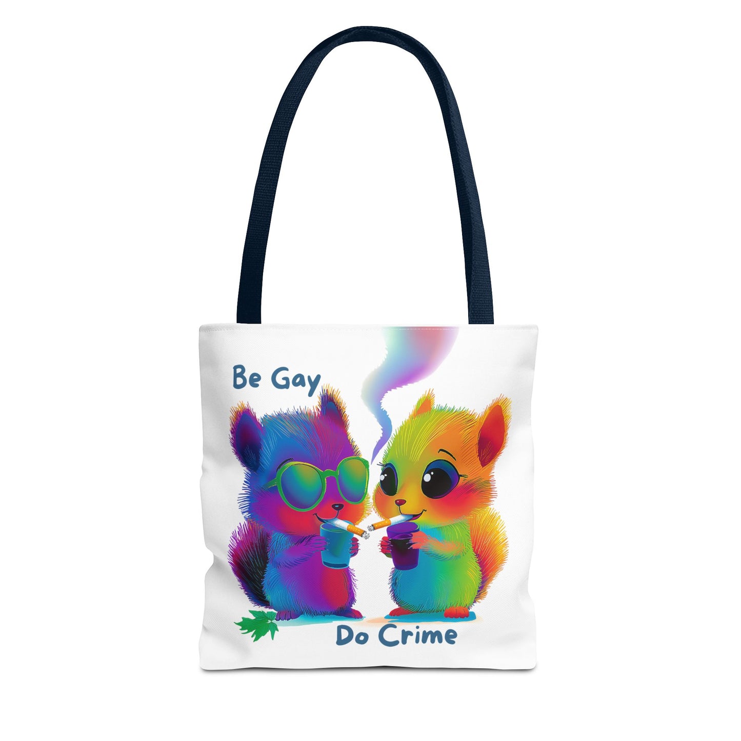 Be Gay Do Crime Rainbow Cat Tote Bag | LGBTQ+ Pride Accessory
