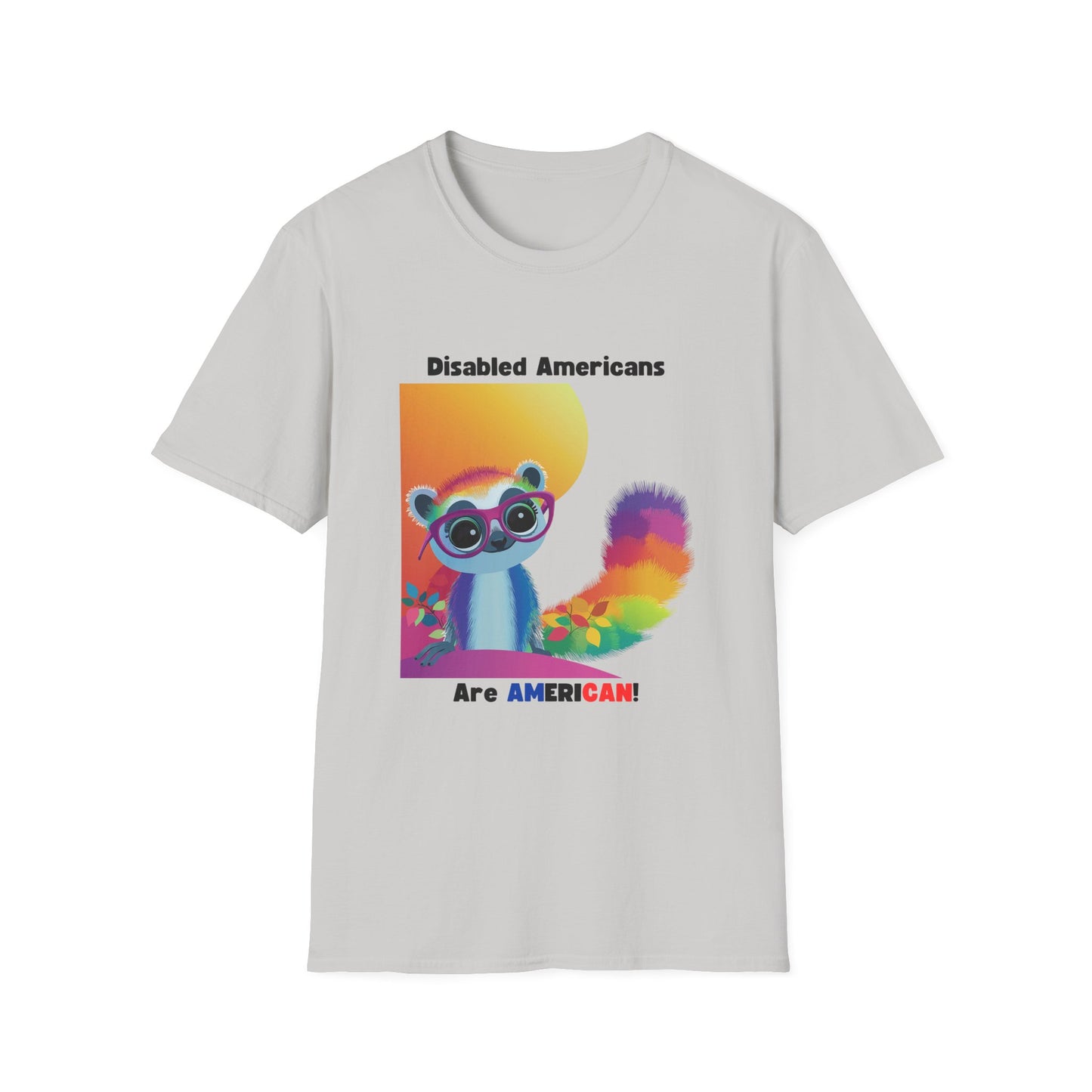 Disabled Americans Are AmeriCAN! | Cute Raccoon Disability Rights T-Shirt