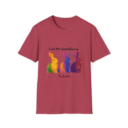 Pride Bunnies T-Shirt | Find Me SomeBunny To Love | Rainbow LGBTQ+ Unisex Tee