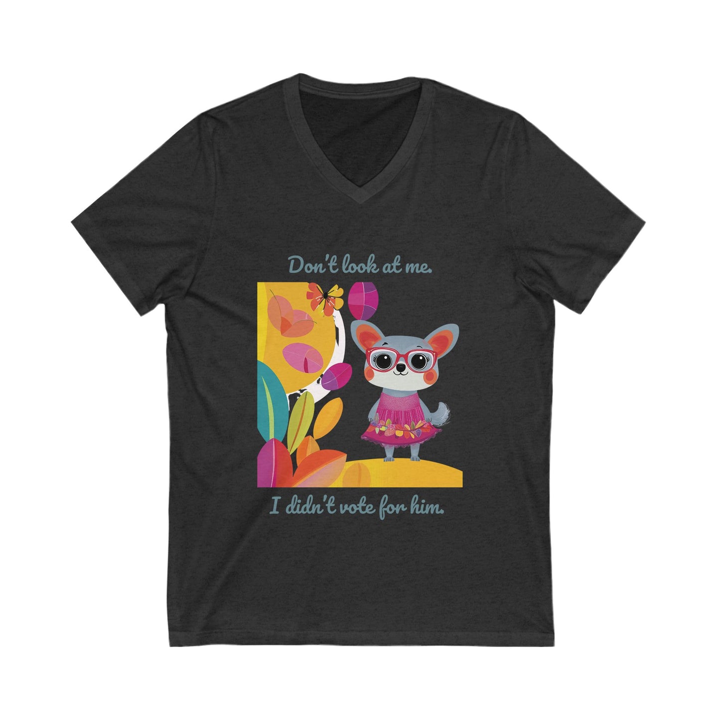 Kawaii Cat Resistance V-Neck | Cute Political Statement Shirt | Unisex Activist Tee