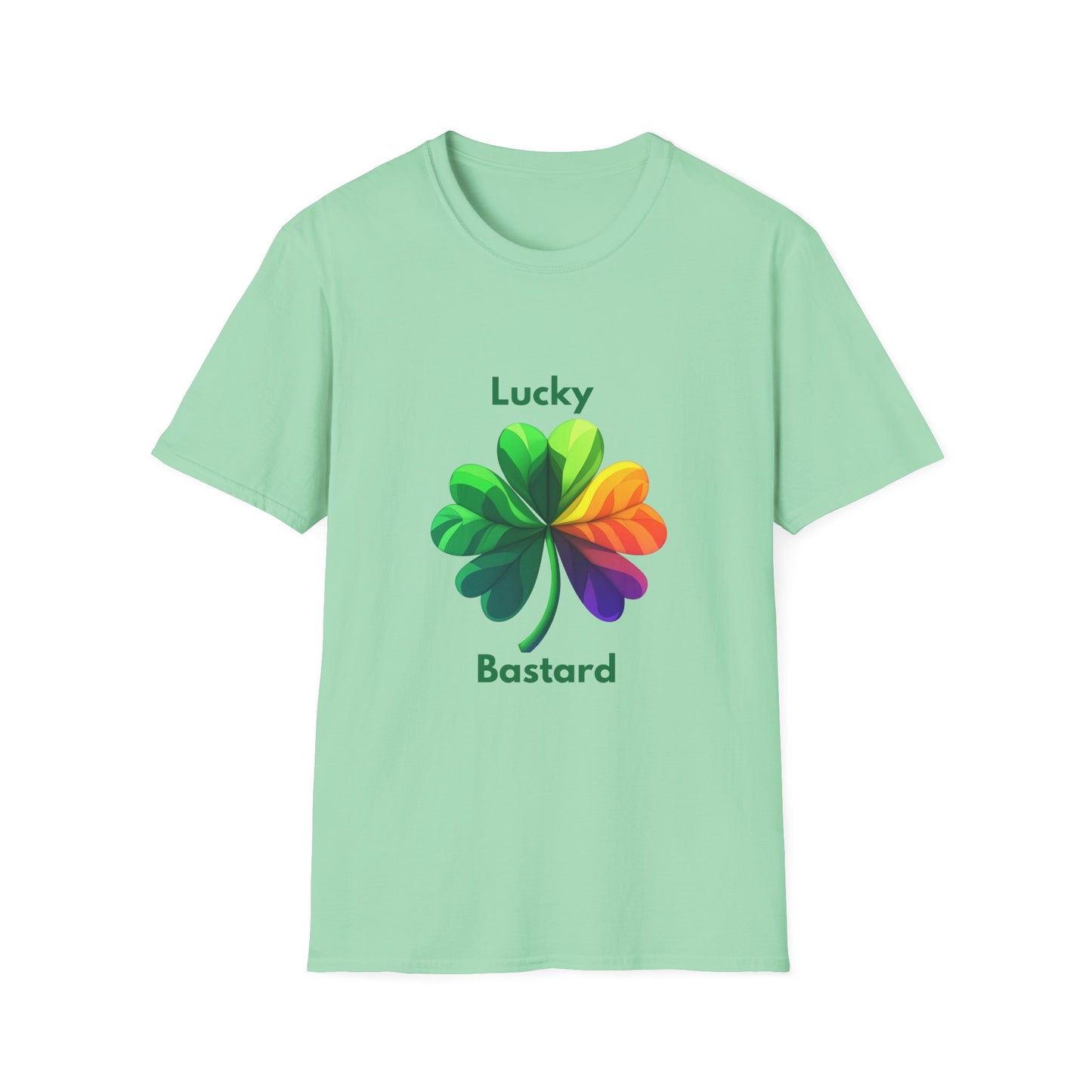 Lucky Bastard Rainbow Shamrock Pride T-Shirt | LGBTQ+ Unisex Tee