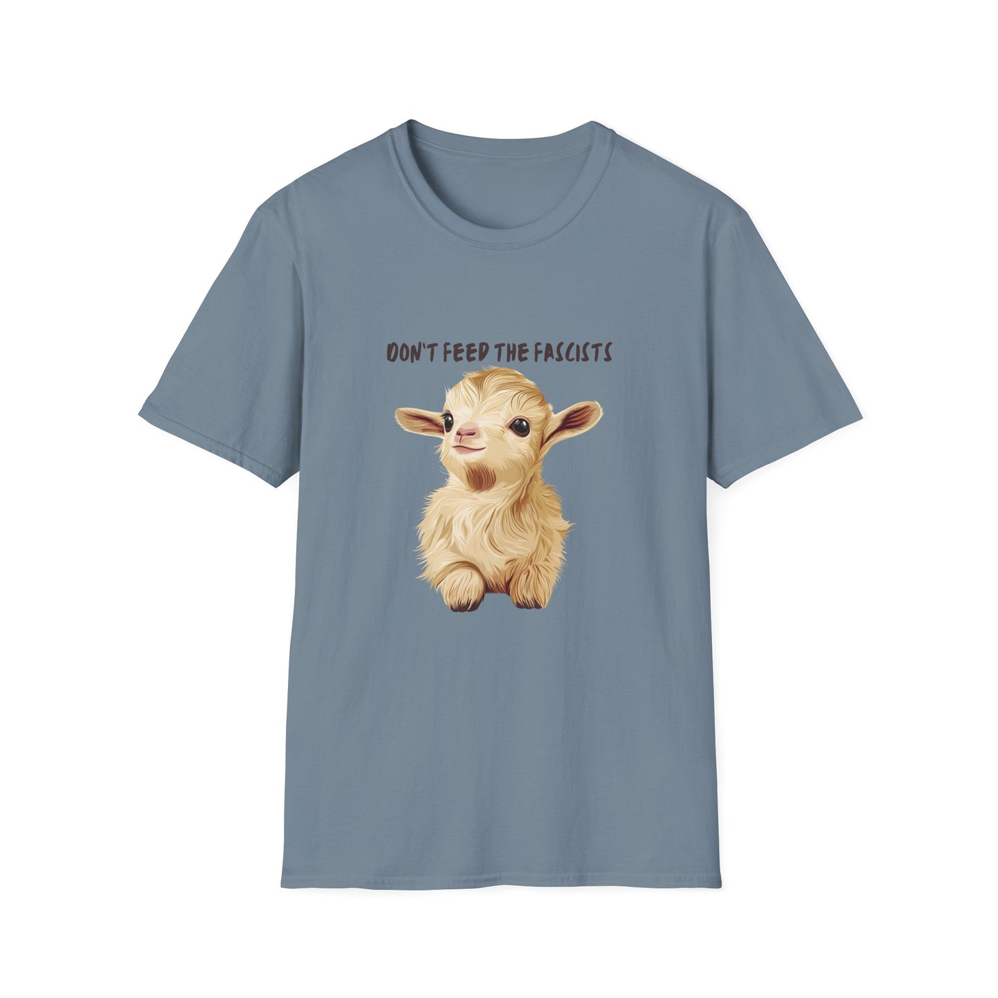 Cute Baby Goat Anti-Fascist T-Shirt | Kawaii Activism Unisex Tee