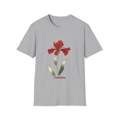 Palestine Iris Flower Unisex T-Shirt | Solidarity Cotton Tee