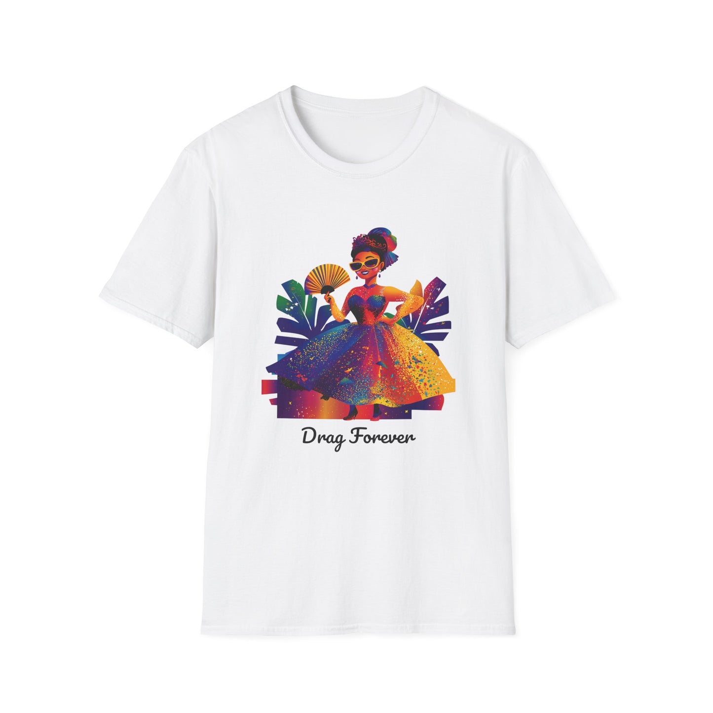 Drag Forever Queen T-Shirt | LGBTQ+ Pride Rainbow Art | Unisex Drag Show Tee