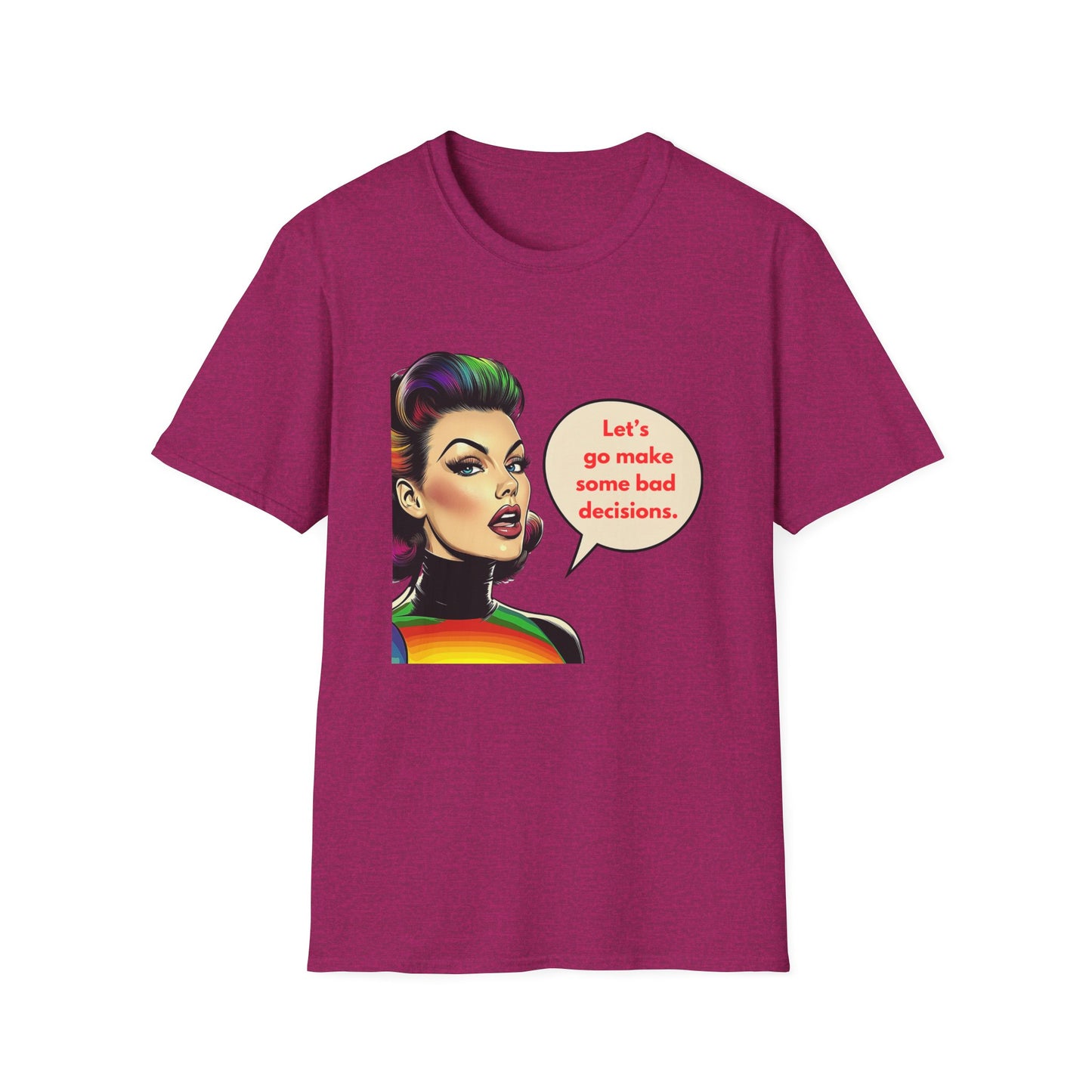 Bad Decisions Rainbow Punk T-Shirt | Retro Vintage Unisex Tee