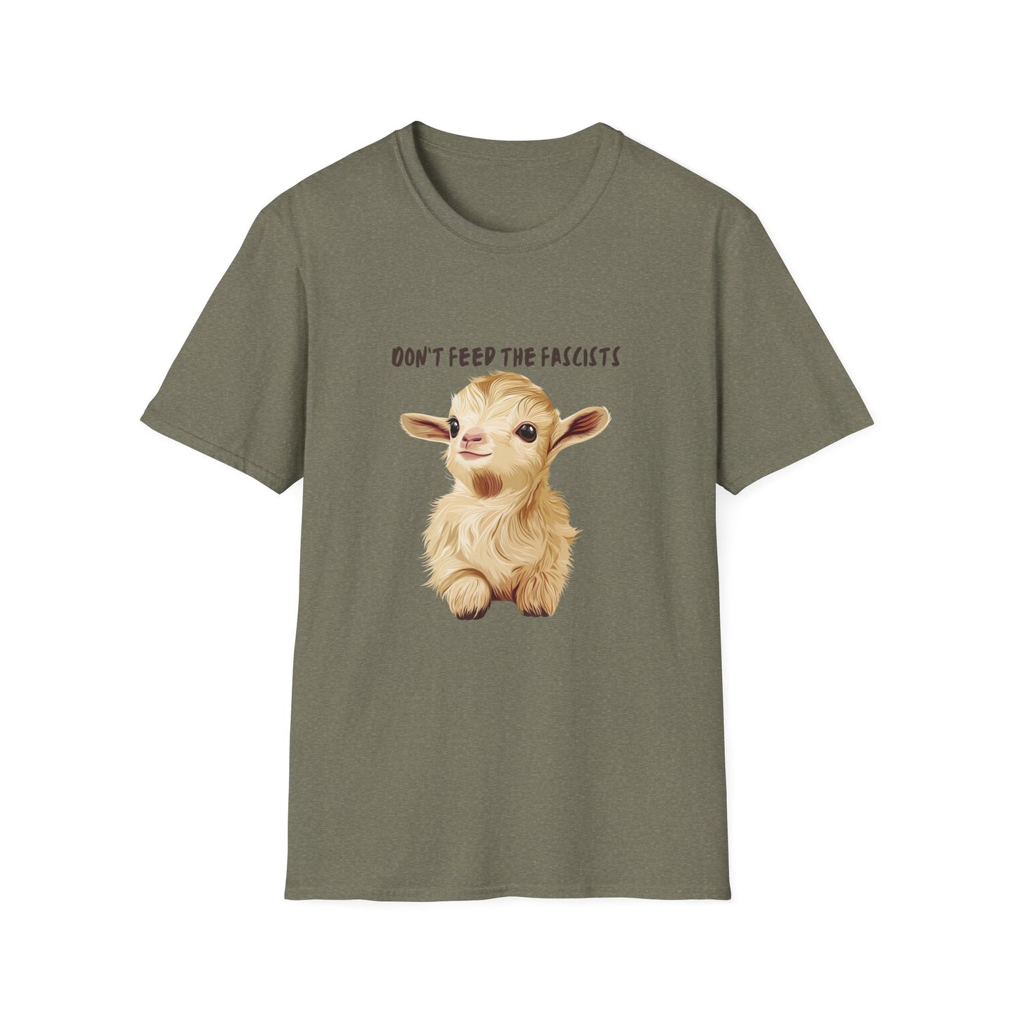 Cute Baby Goat Anti-Fascist T-Shirt | Kawaii Activism Unisex Tee