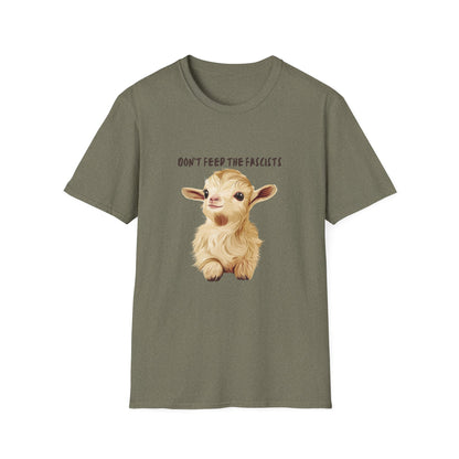 Cute Baby Goat Anti-Fascist T-Shirt | Kawaii Activism Unisex Tee