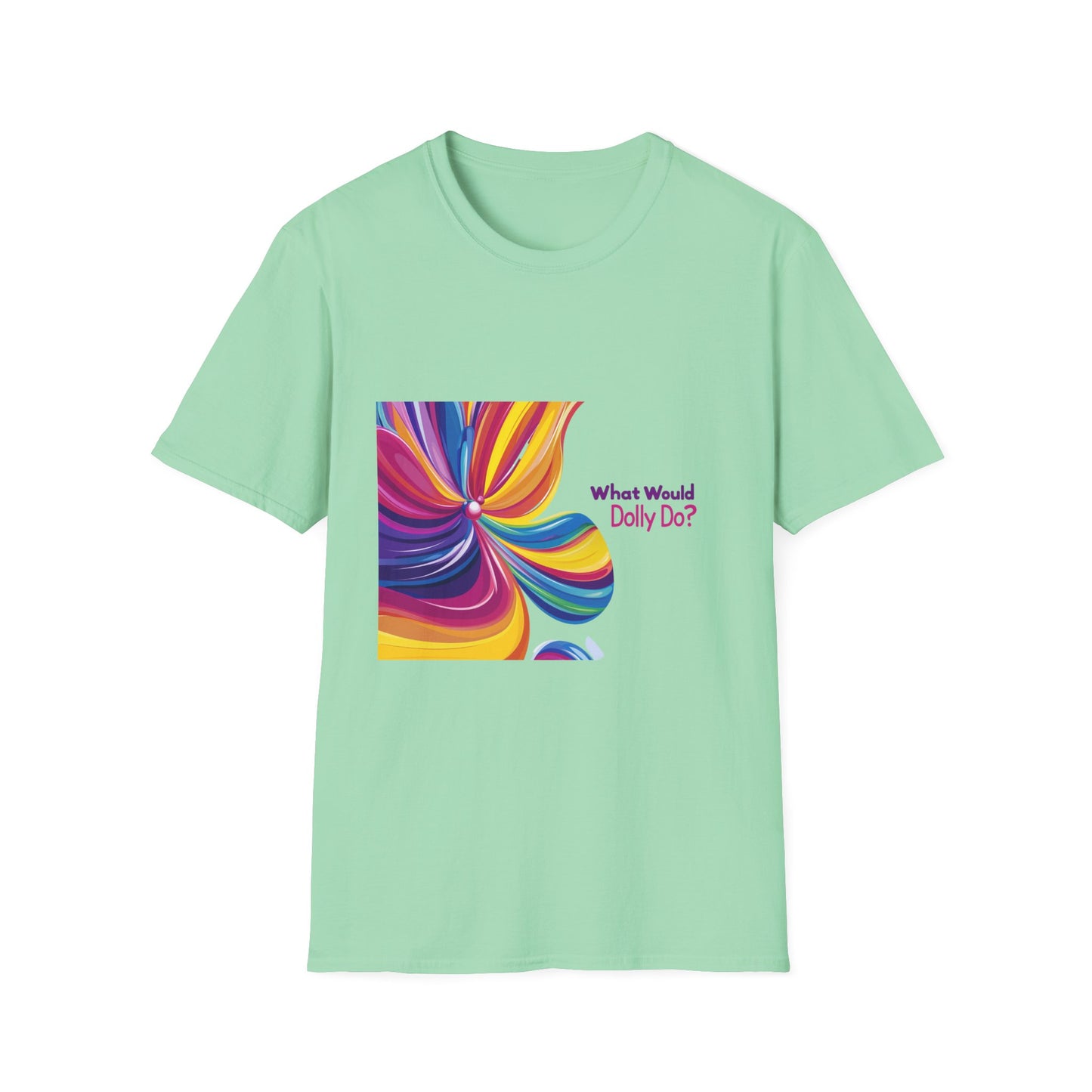 What Would Dolly Do Rainbow Flower T-Shirt | LGBTQ+ Pride Unisex Tee | Country Music Fan Gift