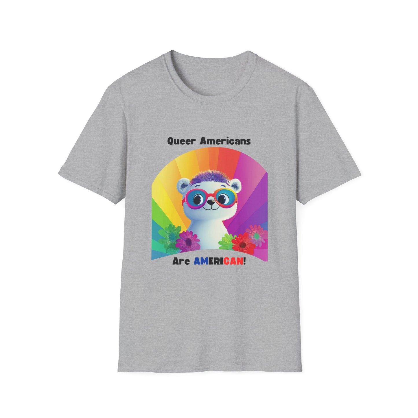 Kawaii Pride Panda Rainbow T-Shirt | LGBTQ+ Cute Animal Rights Tee