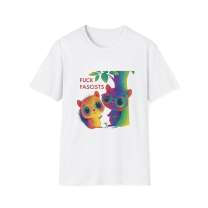 Rainbow Squirrels Anti-Fascist T-Shirt | Kawaii Activist Unisex Tee
