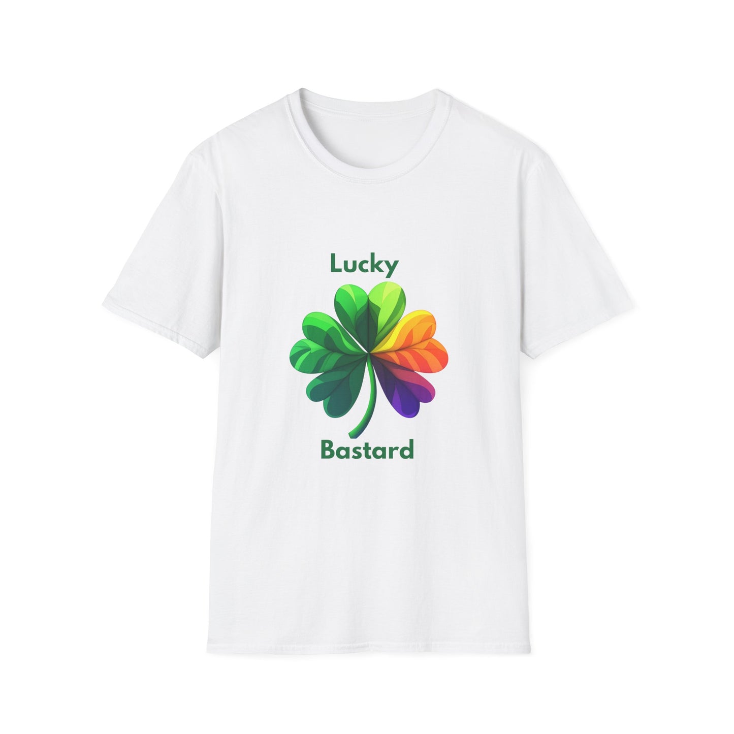 Lucky Bastard Rainbow Shamrock Pride T-Shirt | LGBTQ+ Unisex Tee