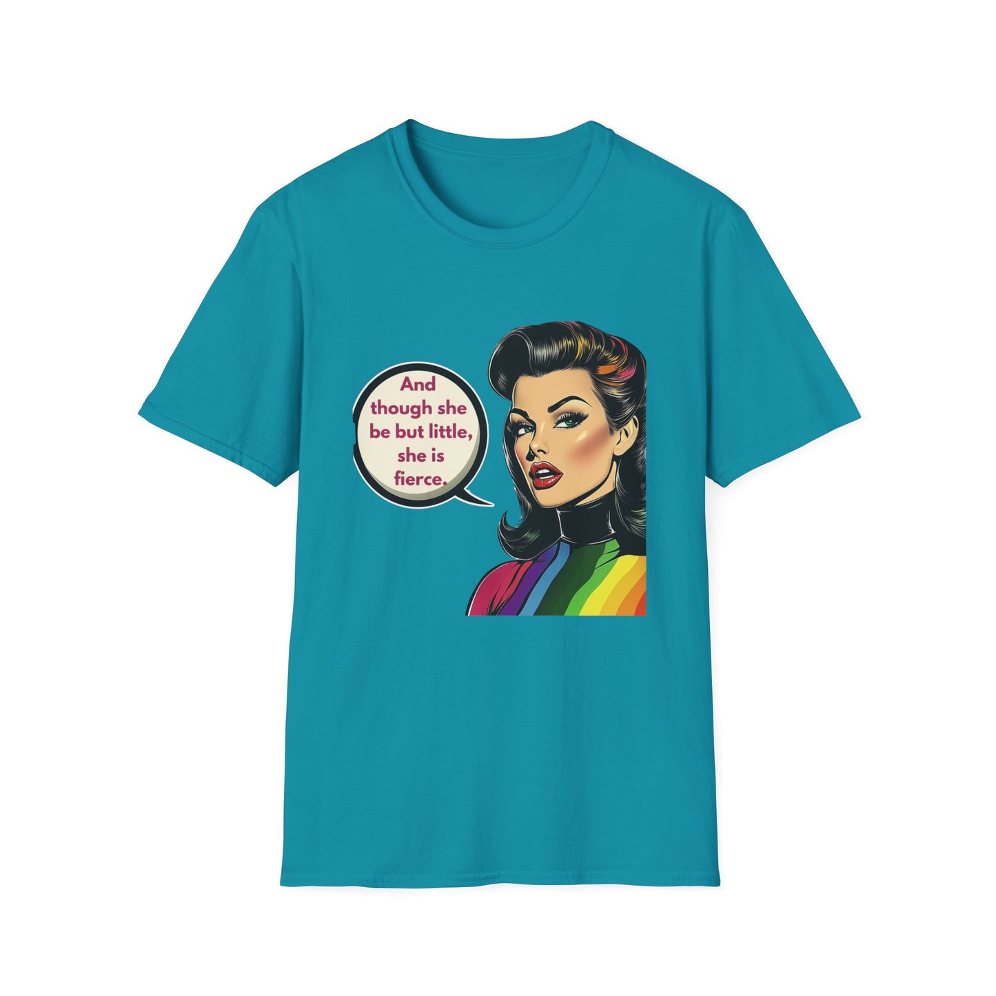Fierce Though Little Retro Feminist T-Shirt | Vintage Comic Pride Tee