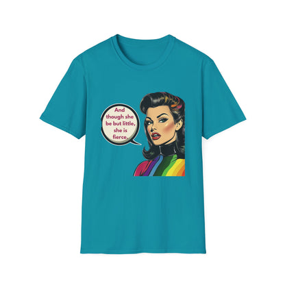Fierce Though Little Retro Feminist T-Shirt | Vintage Comic Pride Tee